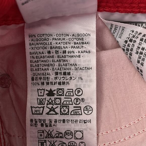 Levi's | Demi Curve Low Rise Skinny Red Jeans with Raw Hems Size 5/27 - Picture 7 of 12